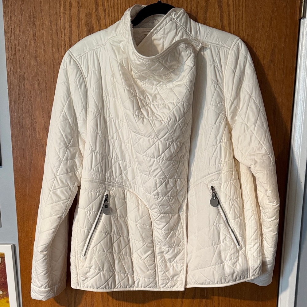 Prana White Quilted Jacket